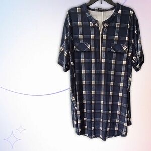 Plaid Navy Mini Dress